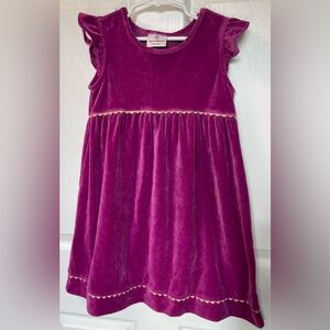 Hanna Andersson Velvet Magenta Holiday Party Dress